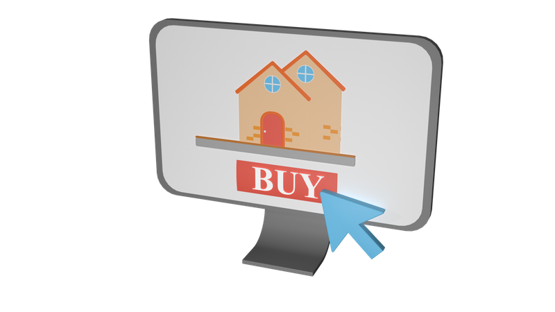 Online Real estate  3D Icon