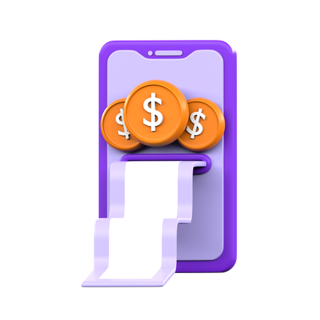 Online Receipt  3D Icon