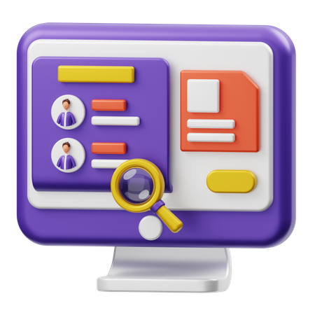Online recruitment  3D Icon