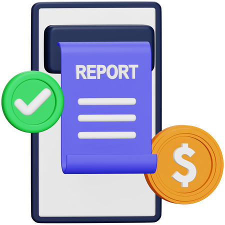 Online Report  3D Icon