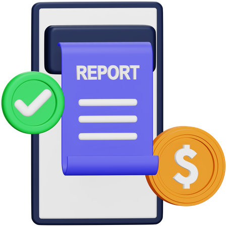 Online Report  3D Icon
