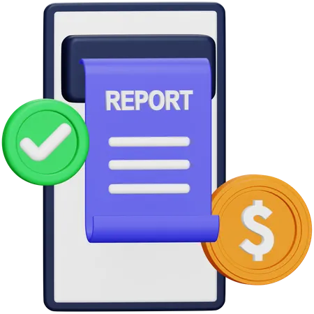 Online Report  3D Icon