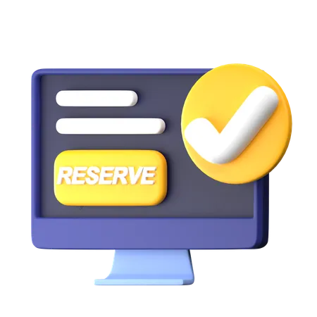 Online Reservation  3D Icon