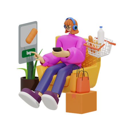 Online Retail product  3D Illustration