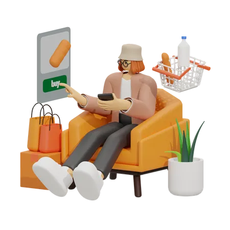 Online Retail product  3D Illustration