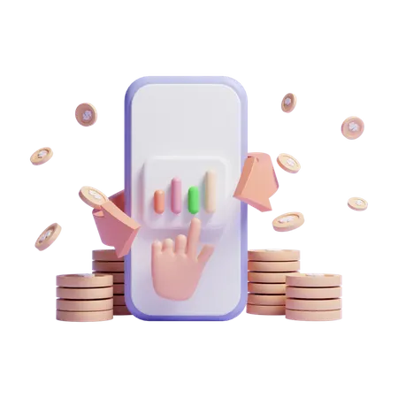 Online Return Cash  3D Icon