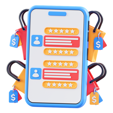 Online Review  3D Icon