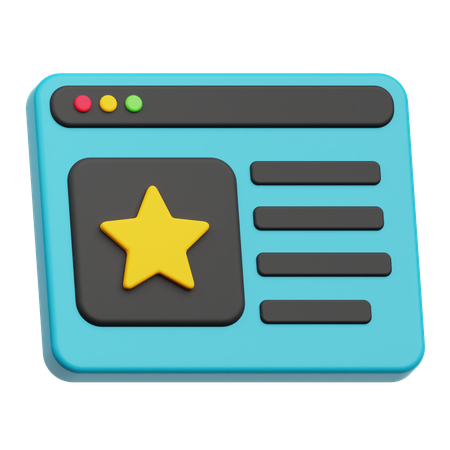 Online Review  3D Icon