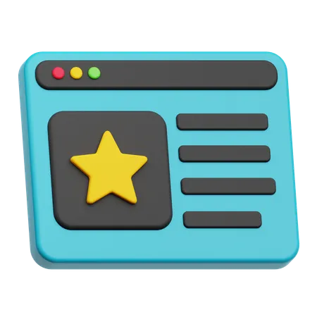 Online Review  3D Icon