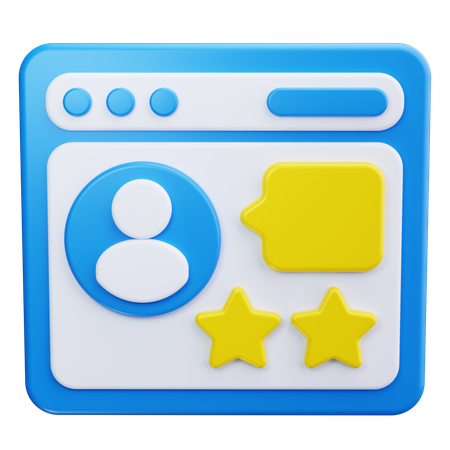 Online Review  3D Icon