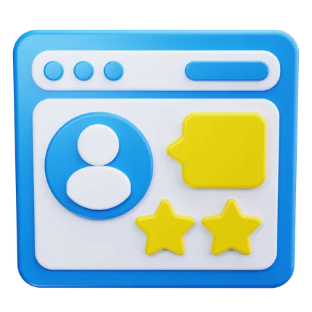 Online Review  3D Icon