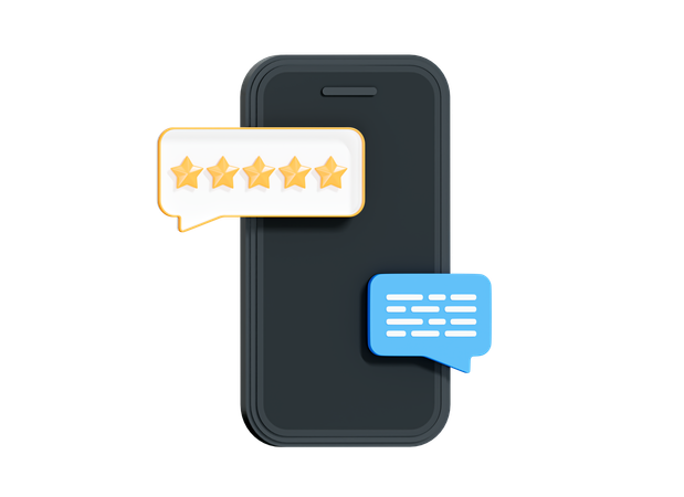 Online Review  3D Icon