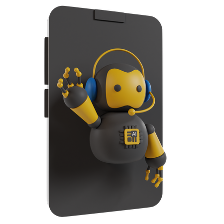 Online Robot  3D Icon