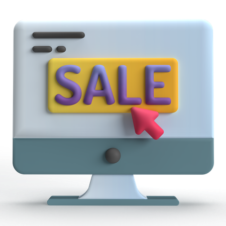 Online Sale  3D Icon