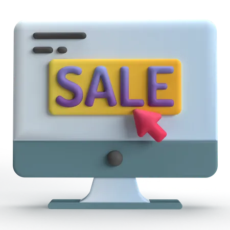 Online Sale  3D Icon