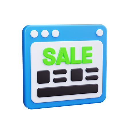 Online Sale  3D Icon