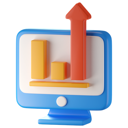 Online Sales Growth  3D Icon