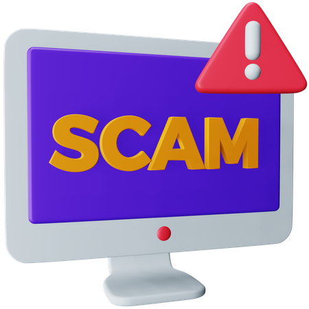 Online Scam  3D Icon