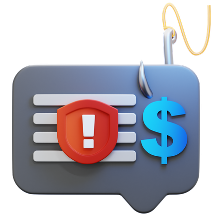 Online Scam Message  3D Icon