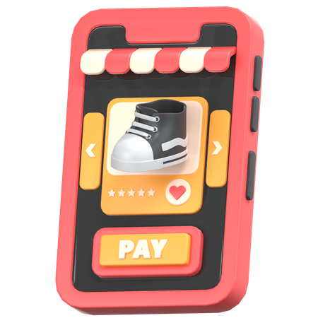 Online-Schuhkauf  3D Icon