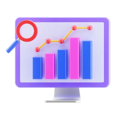 Online Search Analysis  3D Icon
