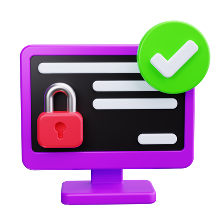 Online Security  3D Icon