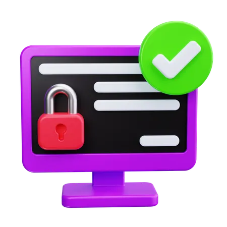 Online Security  3D Icon