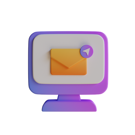 Online Send Mail  3D Icon