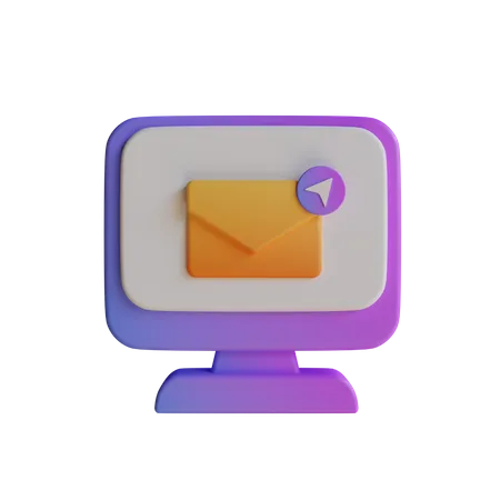 Online Send Mail  3D Icon