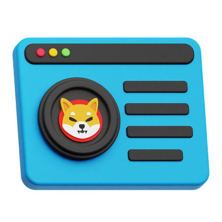 Online Shiba Inu  3D Icon
