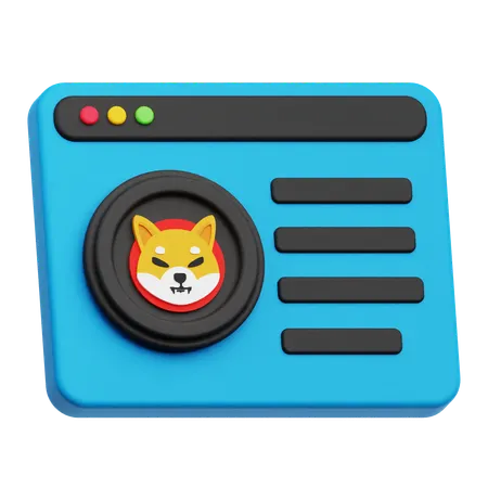 Online Shiba Inu  3D Icon