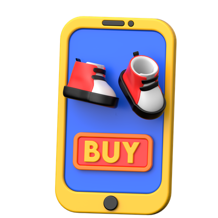 Online Shoe Shopping  3D Icon