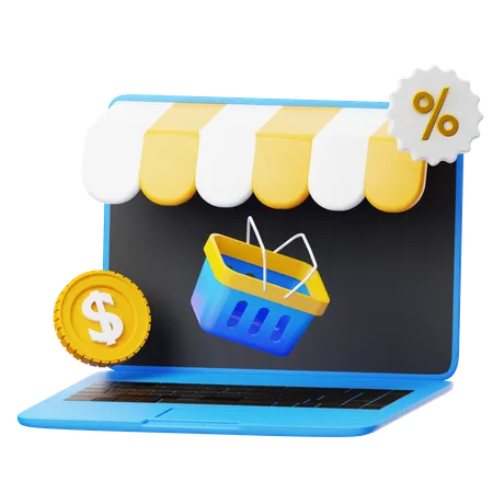Online shop  3D Icon