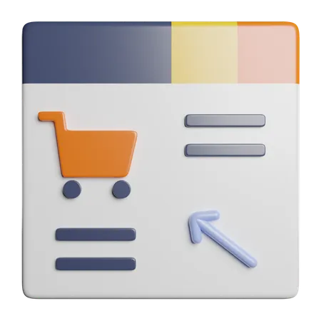 Online Shop Ecommerce 3D Icon