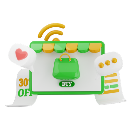 Online Shop  3D Icon