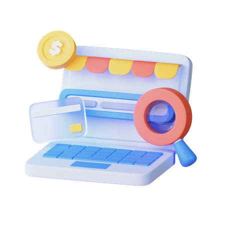 온라인 상점  3D Icon