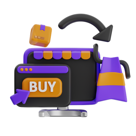 Online Shop  3D Icon