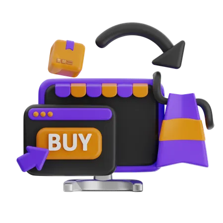 Online Shop  3D Icon