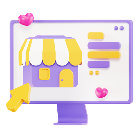 Online shop  3D Icon