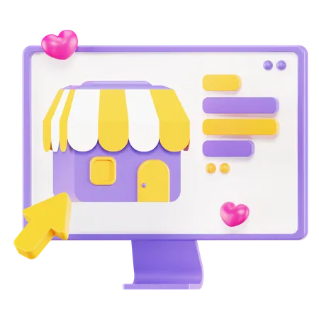 Online shop  3D Icon