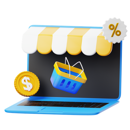 Online shop  3D Icon