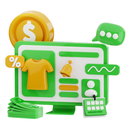 Online Shop  3D Icon