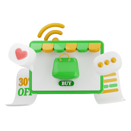 Online Shop  3D Icon