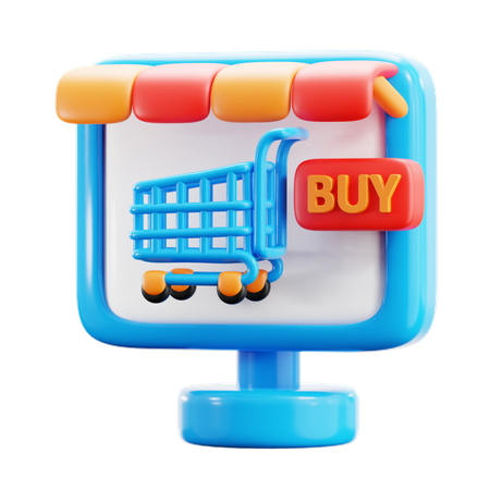 Online Shop  3D Icon