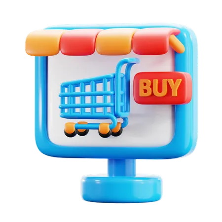 Online Shop  3D Icon