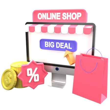 Online Shop  3D Icon