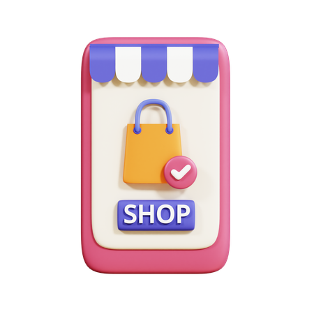 Online Shop  3D Icon