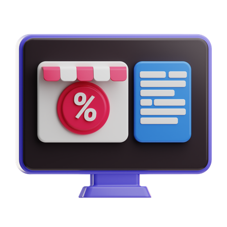 Online-Shop  3D Icon