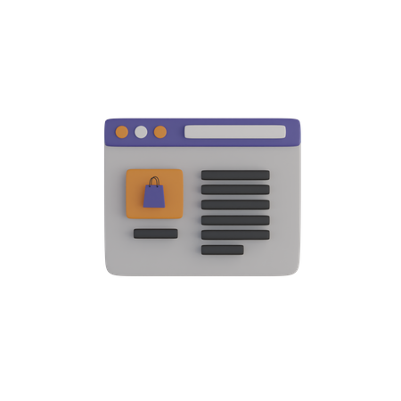 Online Shop  3D Icon