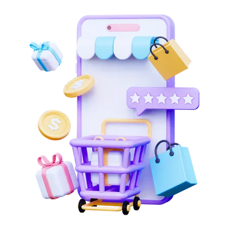 Online Shop  3D Illustration